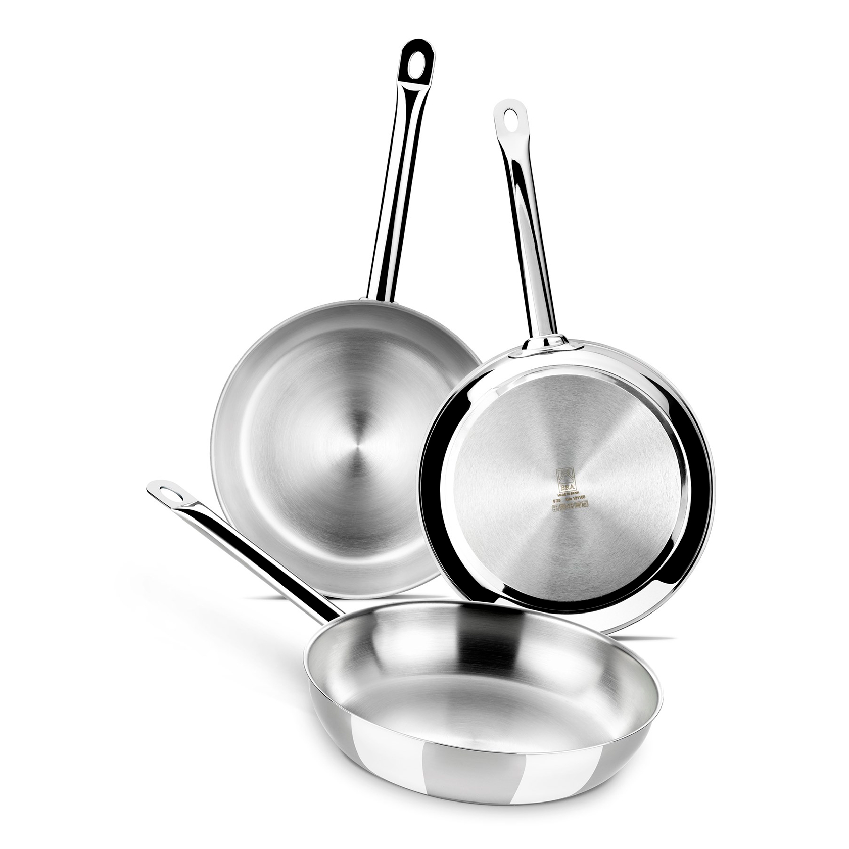 Sartén BRA Profesional 30 cm Acero Inoxidable A121615 imagen 3