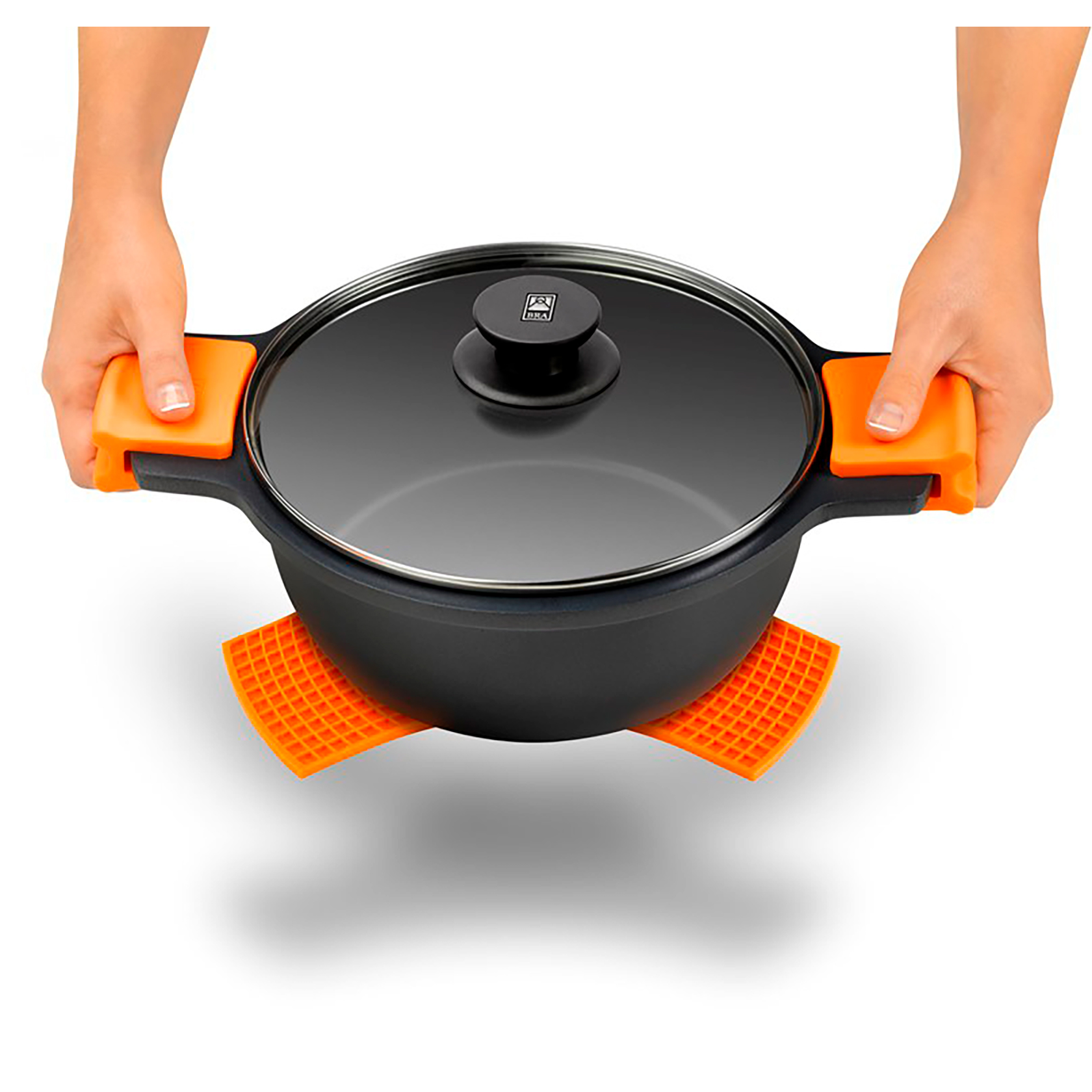 Salvamanteles Imantado BRA Safe Prior Silicona Naranja A191000 imagen 3
